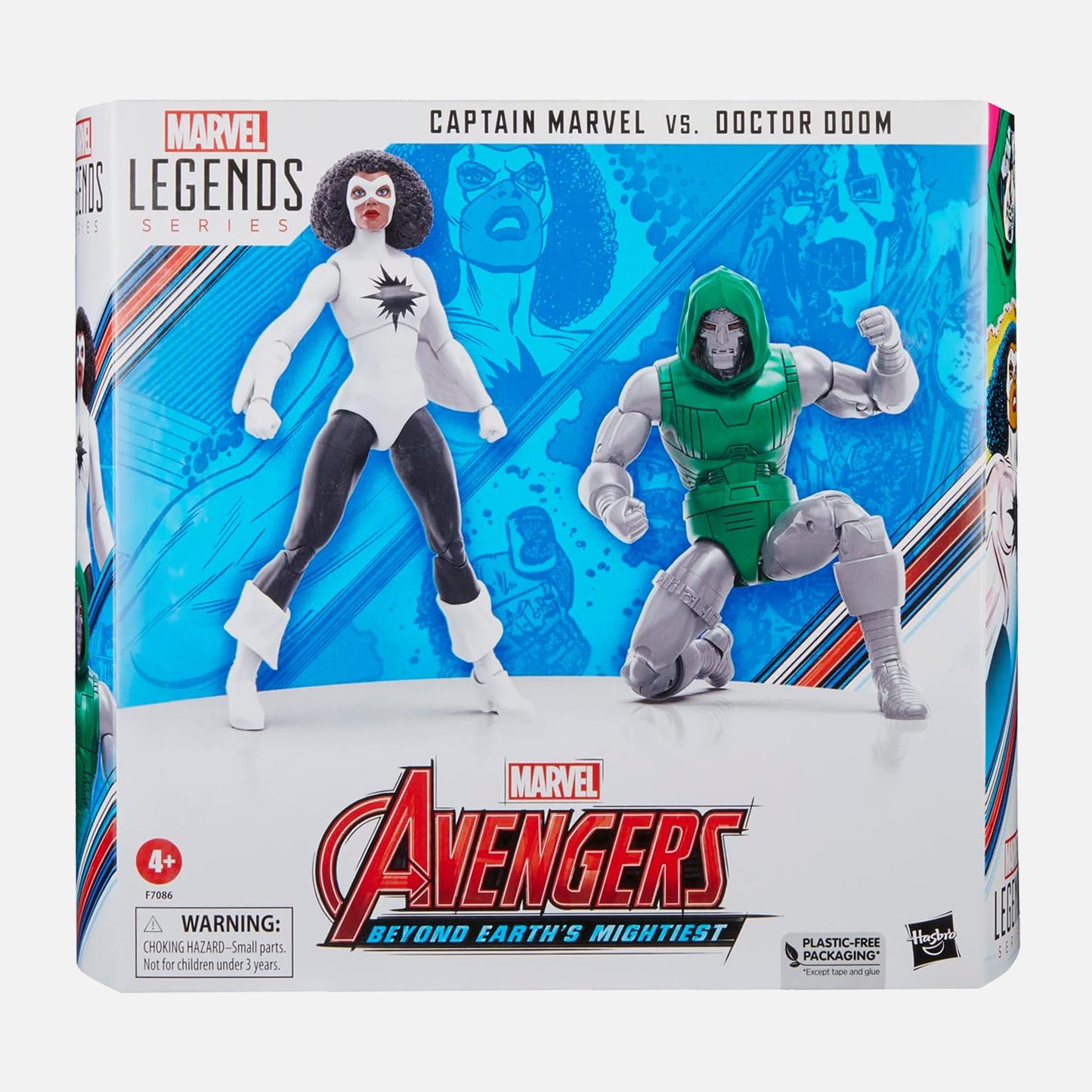 Hasbro Legends Series Captain Marvel vs. Doctor Doom Avengers 60th Anniversary Collectible 6 Inch Action Figures