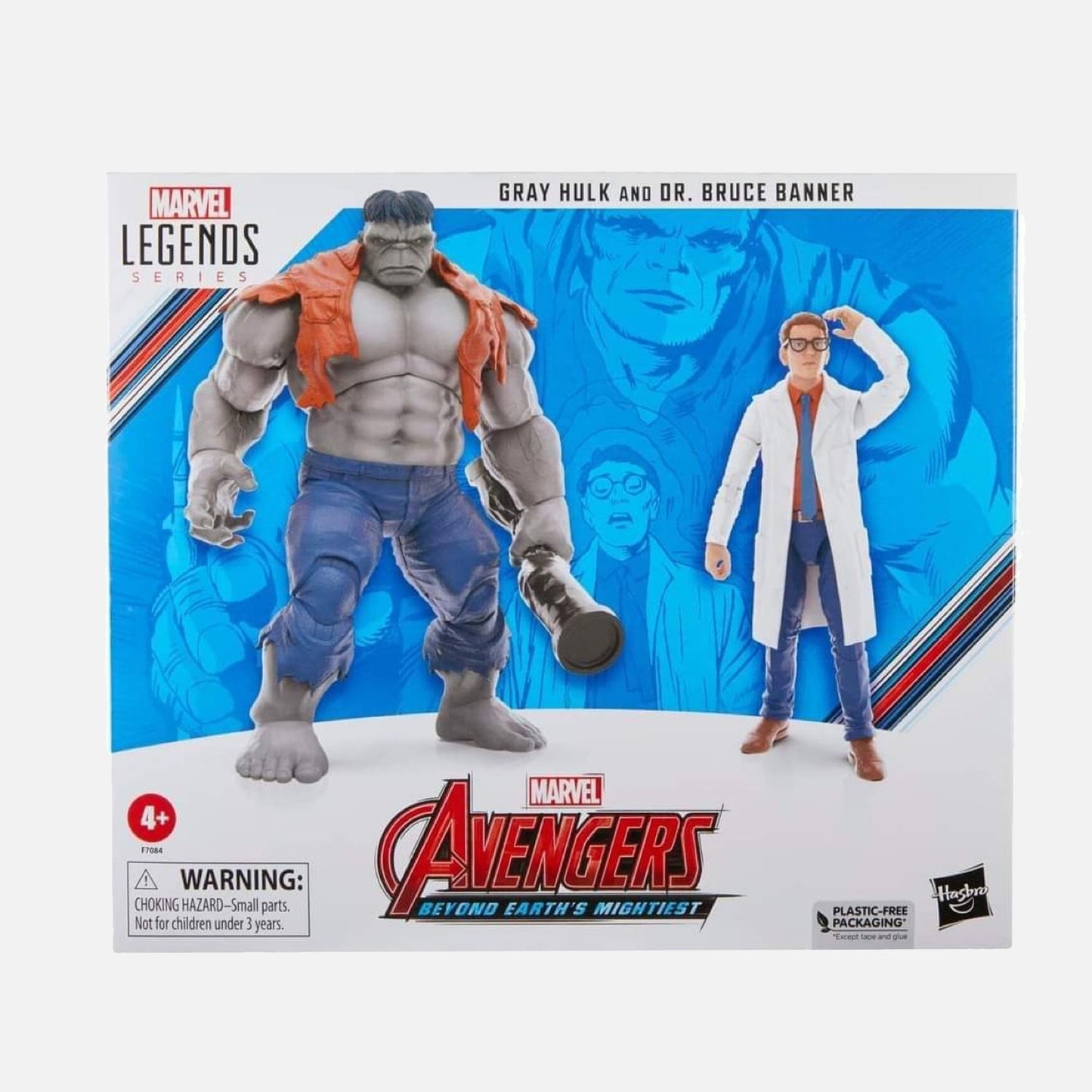 Marvel Hasbro Legends Series Gray Hulk and Dr. Bruce Banner, Avengers 60th Anniversary Collectible 6 Inch Action Figures