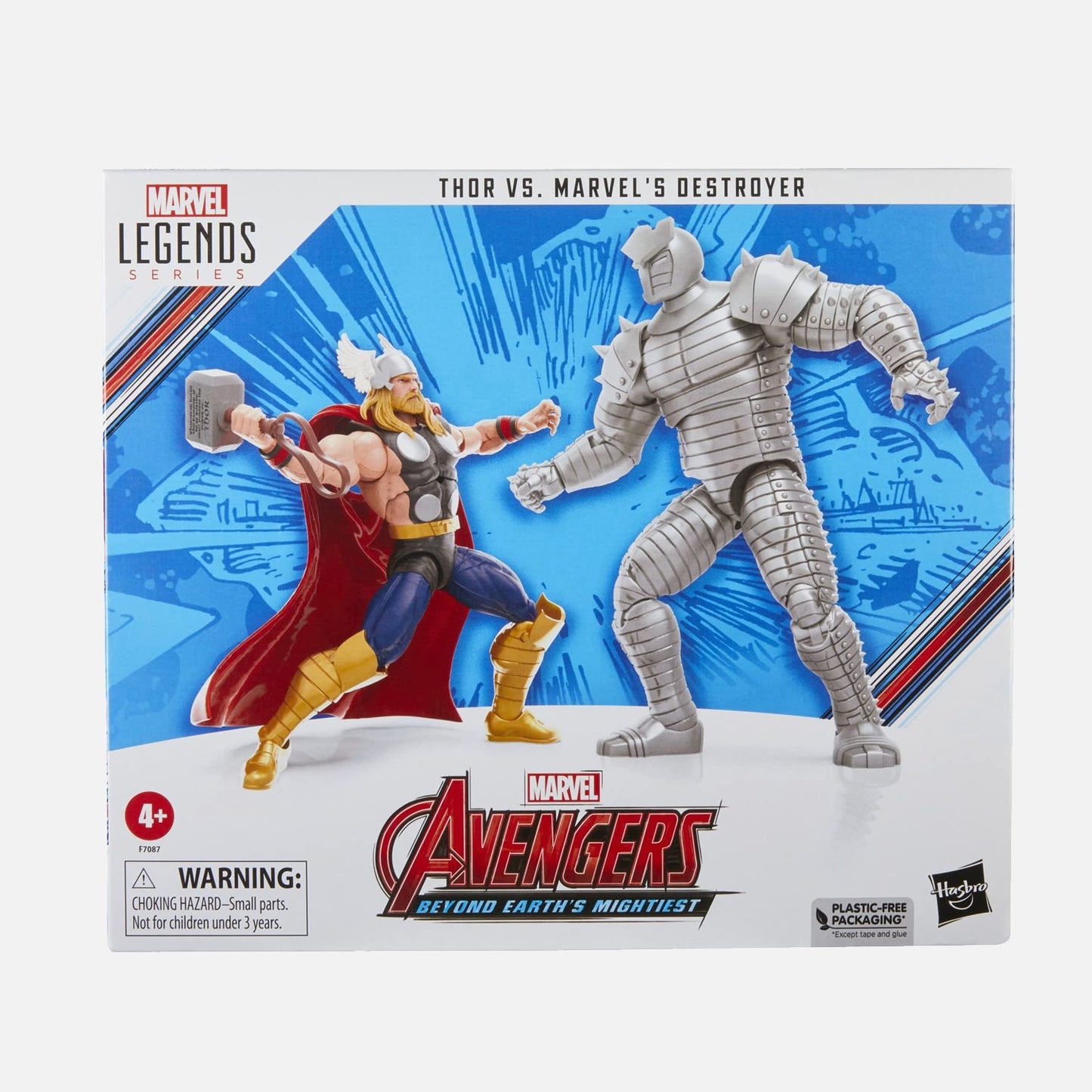 Marvel Hasbro Legends Series Thor vs Destroyer Avengers 60th Anniversary Collectible 6 Inch Action Figures