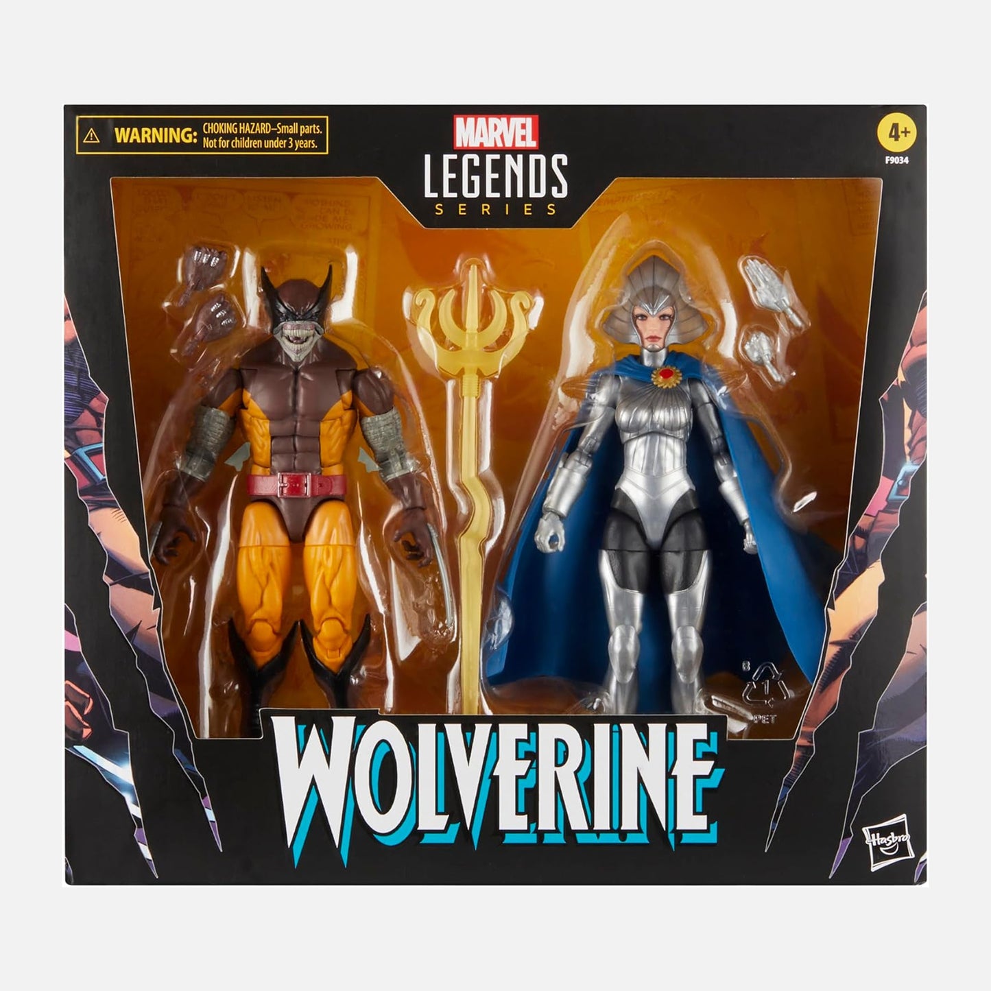 Marvel Hasbro Legends Series Wolverine and Lilandra Neramani 2 Pack 6" Adult Collectible Figures 50th Anniversary