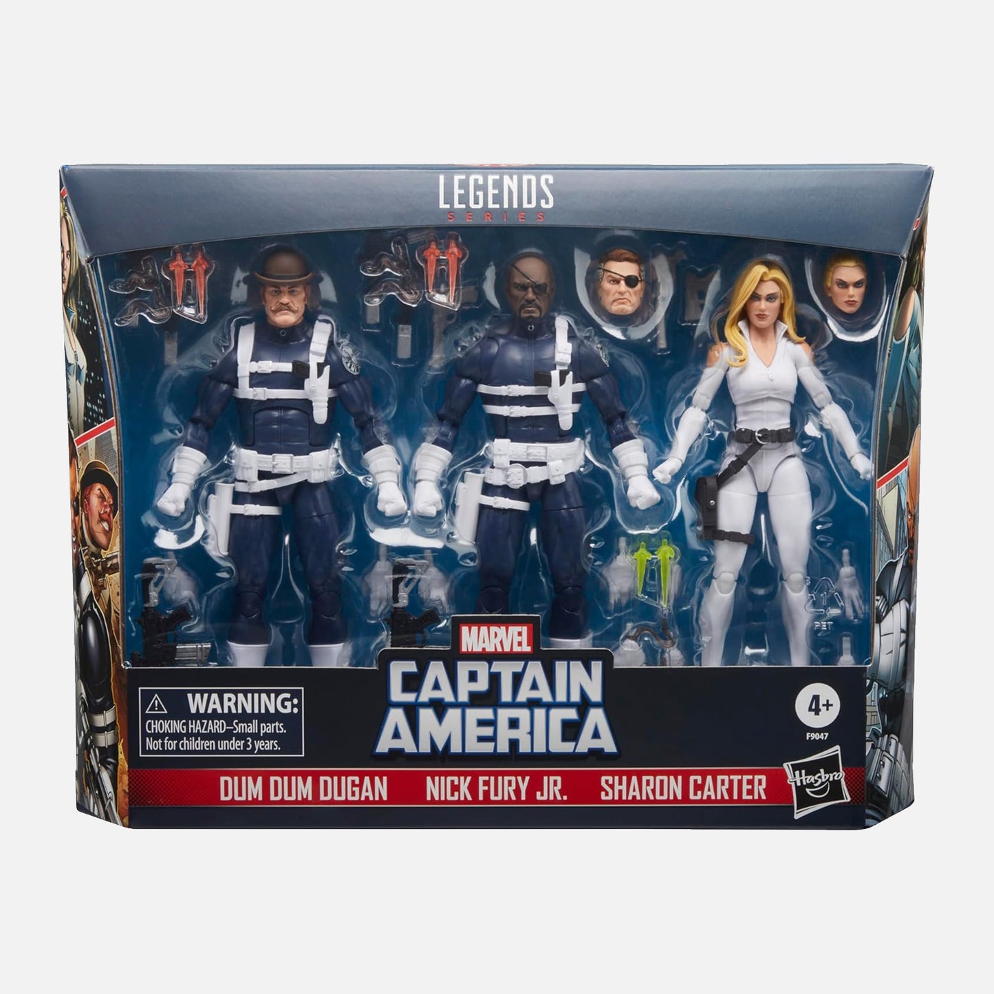 Marvel Legends Series S.H.I.E.L.D. Multi Pack Captain America Nick Fury Jr Action Figures
