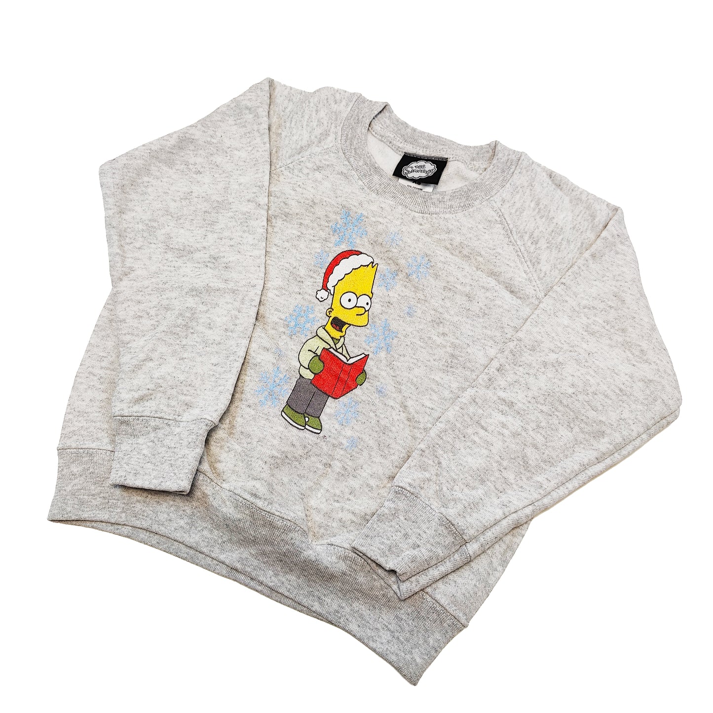 Official Bart Simpson Vintage Christmas Sweater Grey