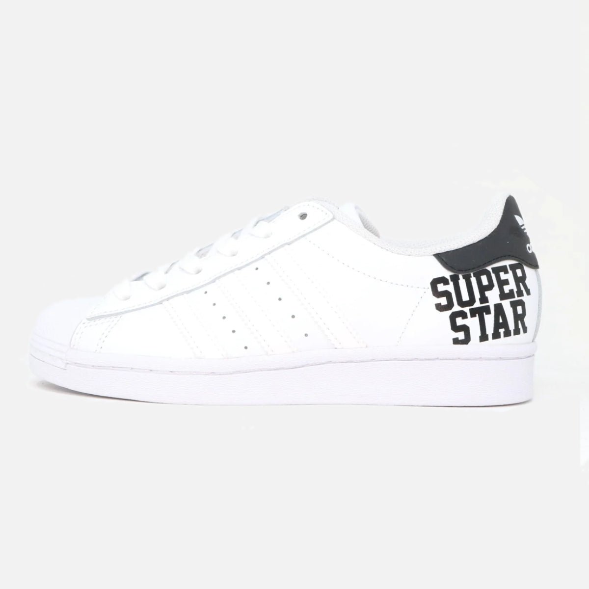 Older Kid's Adidas Superstar Leather White Black