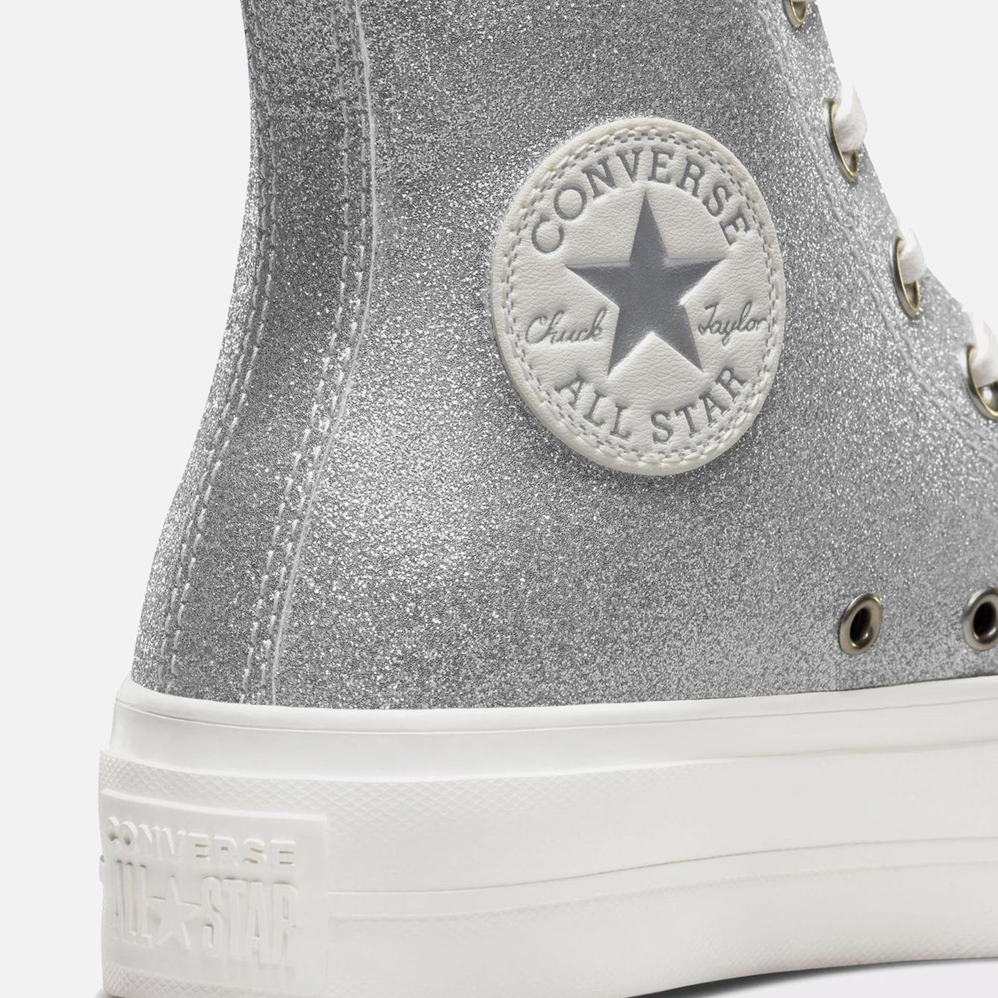 Women's Converse Chuck Taylor Lift Hi Lift Silver Glitter