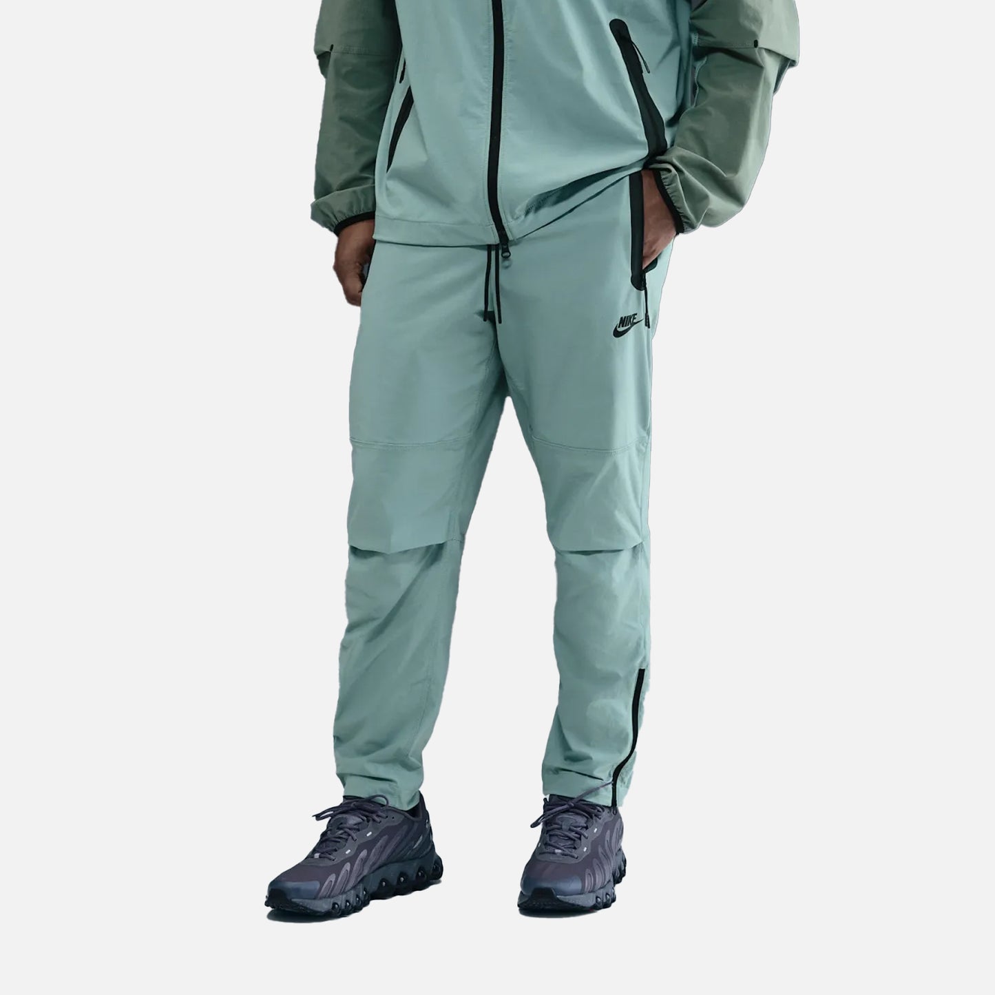 Men's Nike Tech Woven Taper Leg Windrunner Trousers Mineral