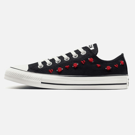 Converse Chuck Taylor Broken Hearts And Roses Low Top Black