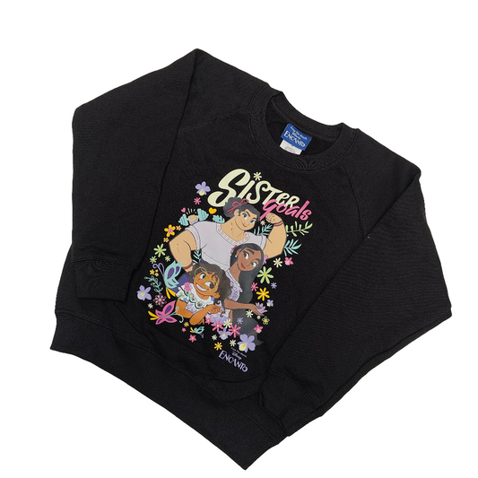Kids Official Disney Encanto Sister Goals Black Sweater