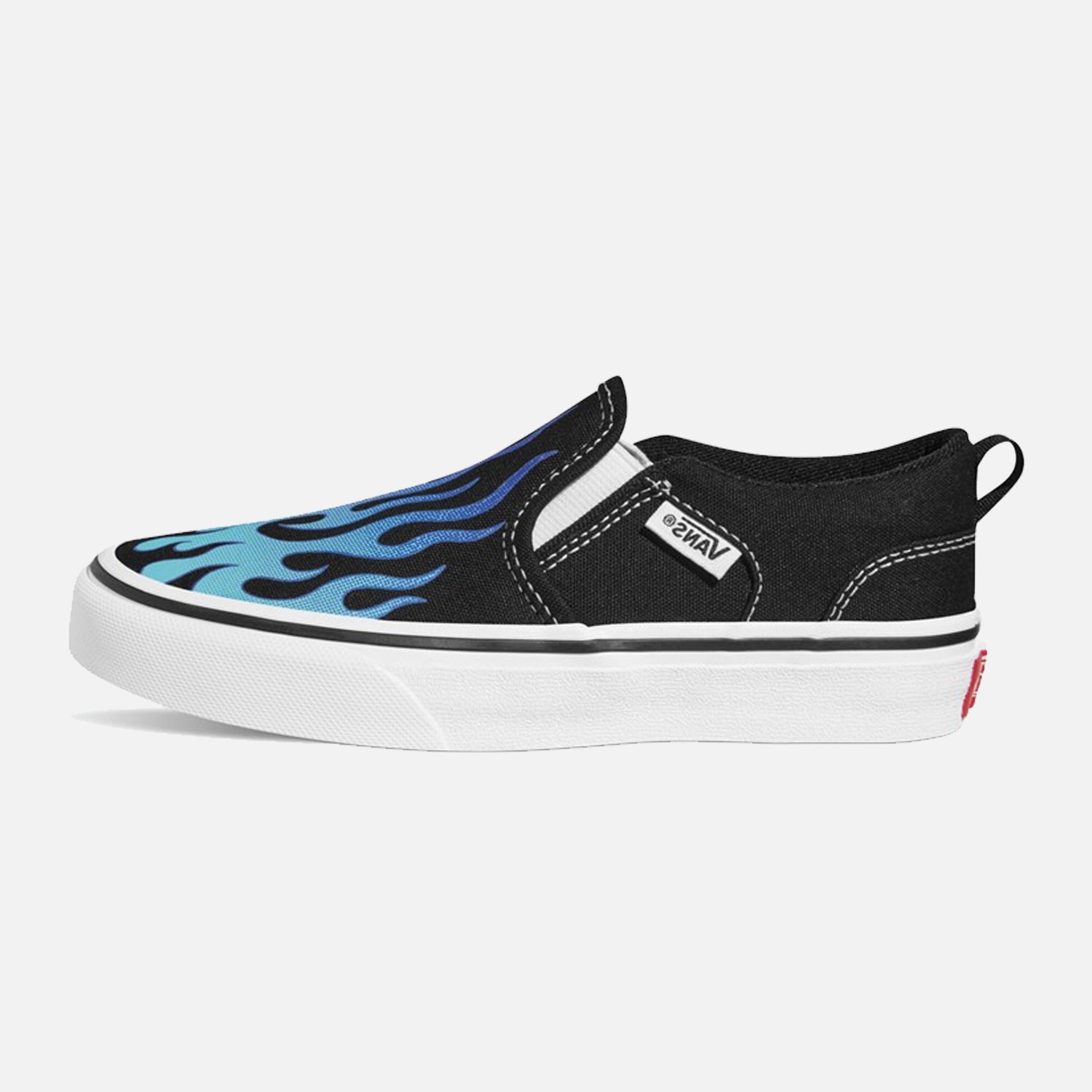 Kid's Vans Asher V Flame Slip On Trainers