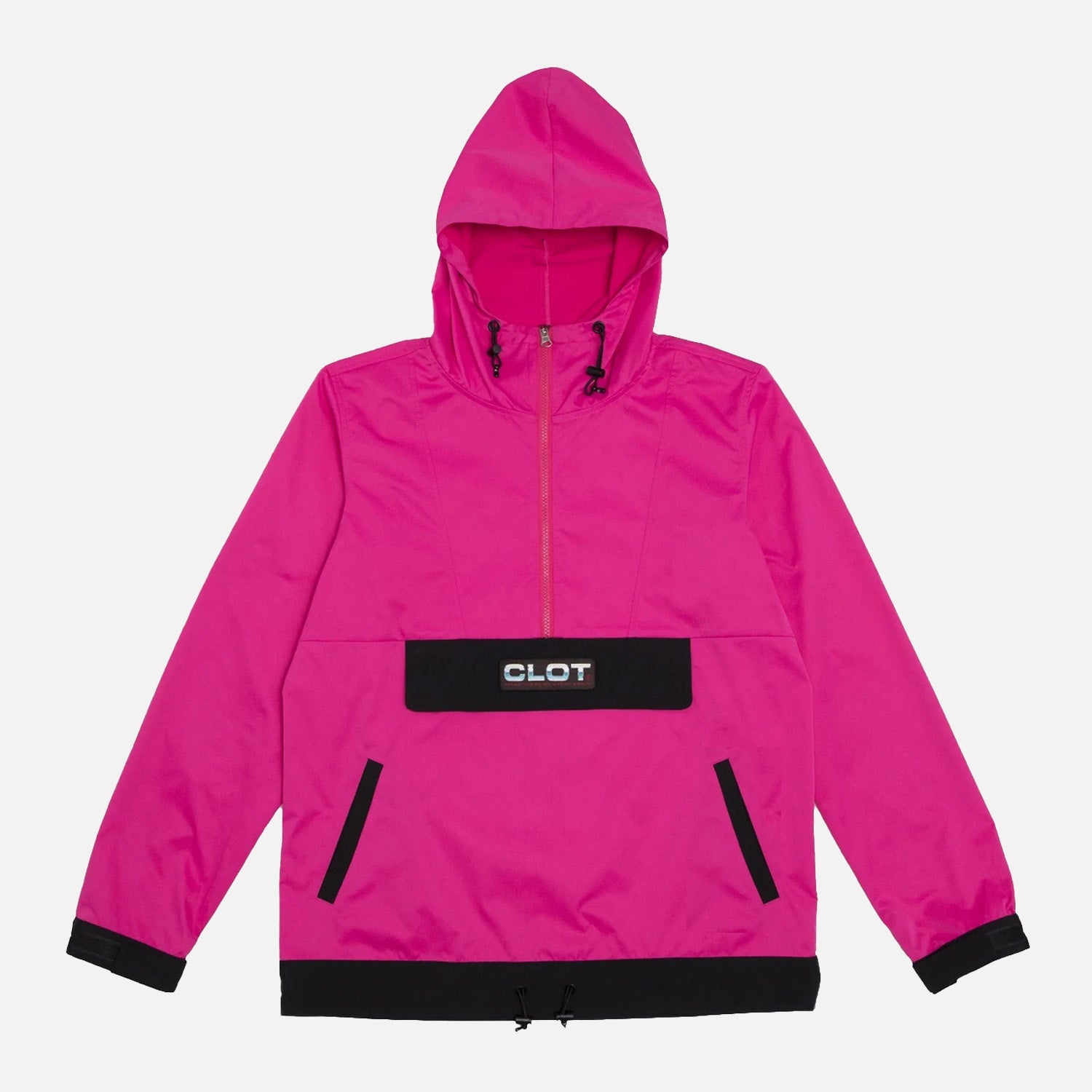 Men's Clot Contrast Colour Anorak - Pink