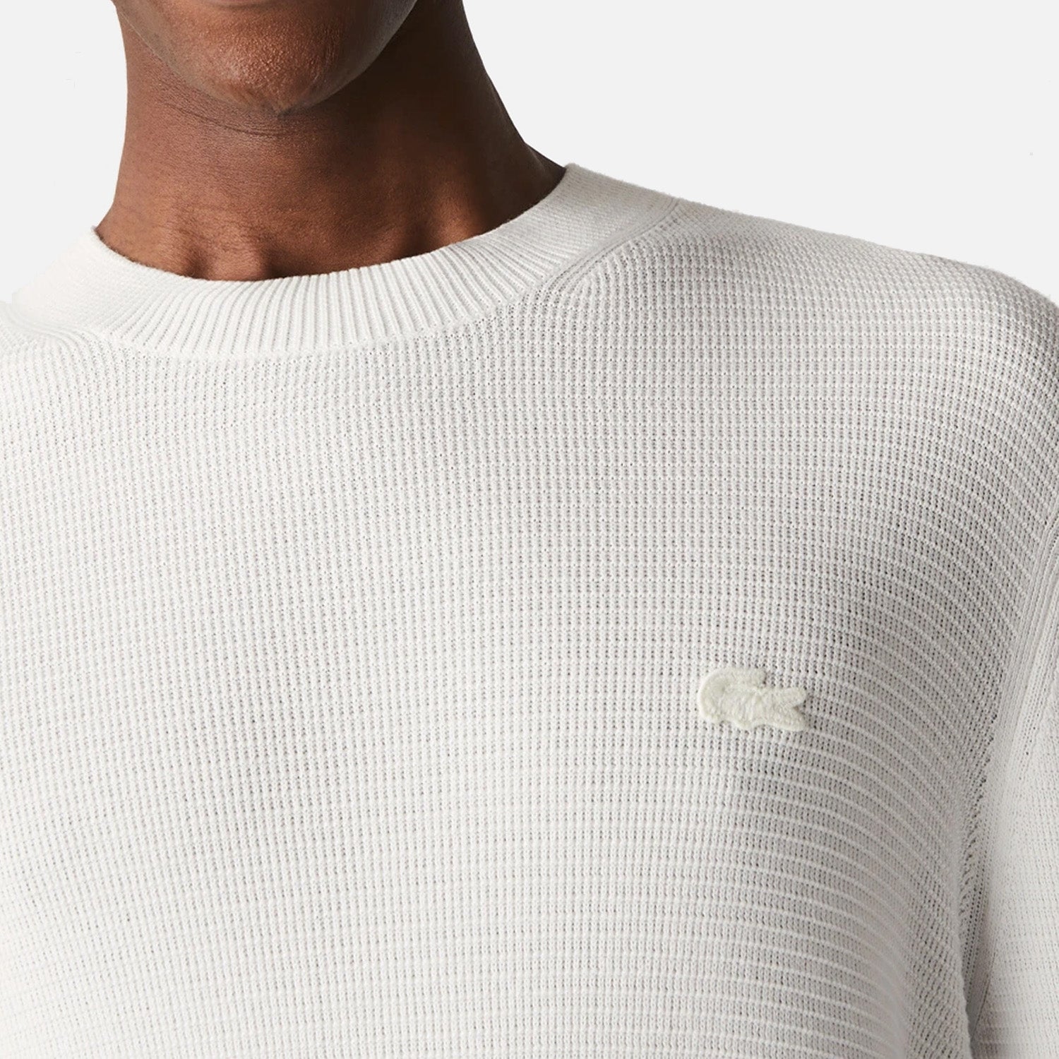 Men's Lacoste Classic Fit Cotton Blend Sweatshirt Cream