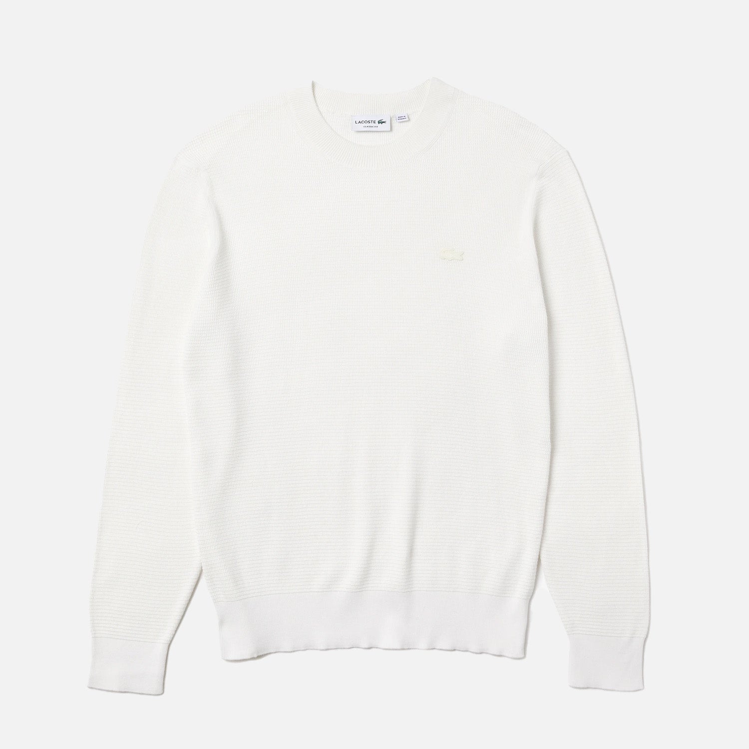 Men's Lacoste Classic Fit Cotton Blend Sweatshirt Cream