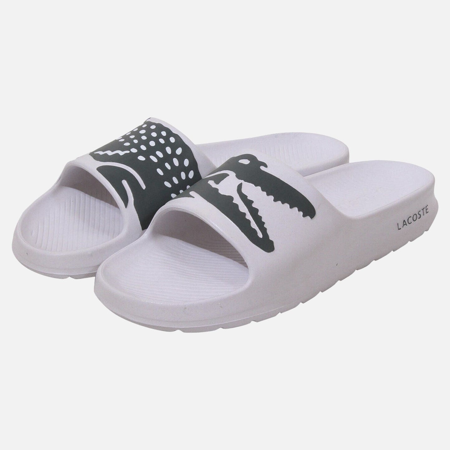 Men's Lacoste Croco 2.0 Slides - White