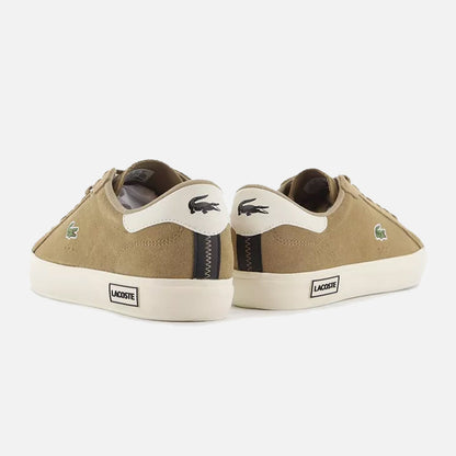 Men's Lacoste Powercourt Natural Off White Suede