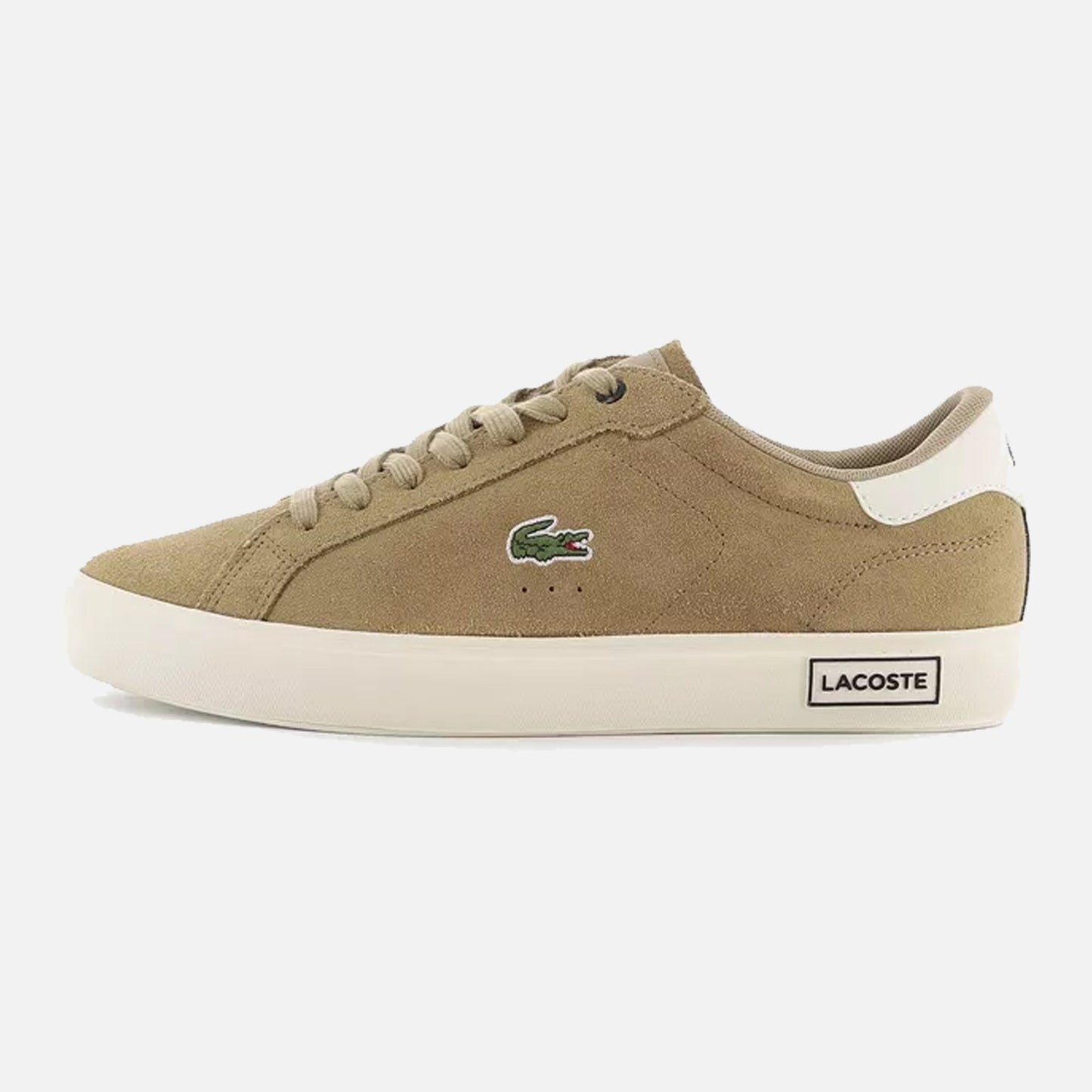 Men's Lacoste Powercourt Natural Off White Suede