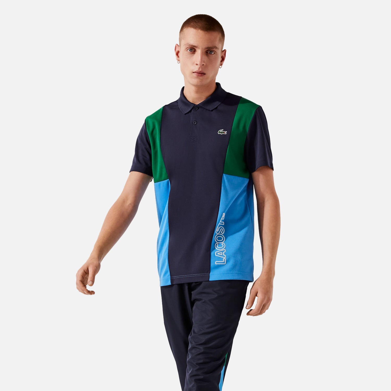 Men's Lacoste Sport Polo Shirt Blue Green