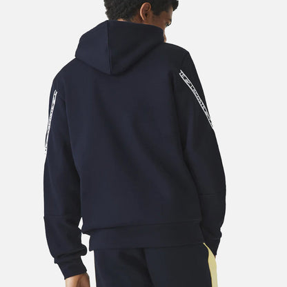 Men's Lacoste Tape Pullover Hoodie Navy