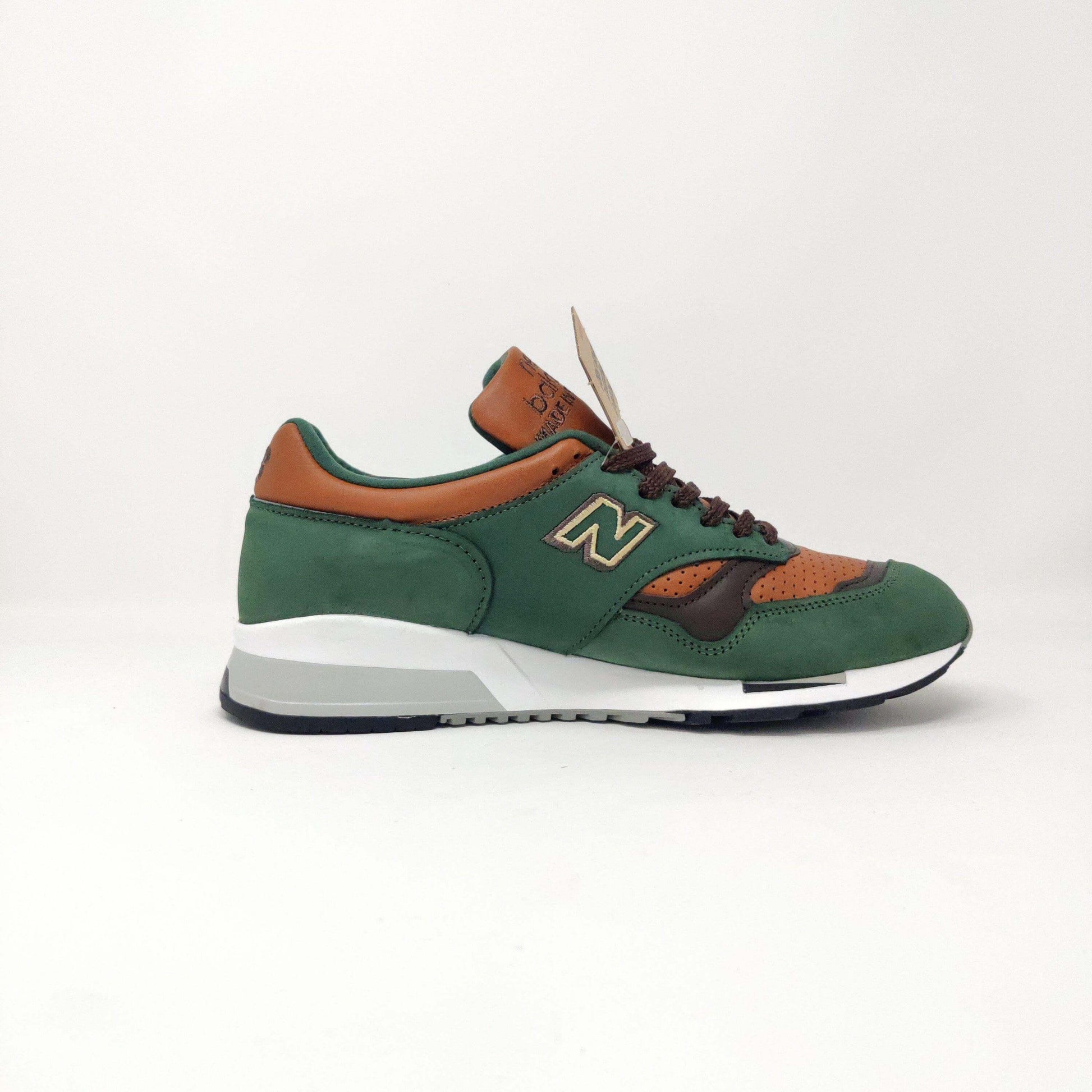 Men's New Balance 1500 GT Green Brown Suede Trainers