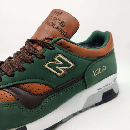 Men's New Balance 1500 GT Green Brown Suede Trainers