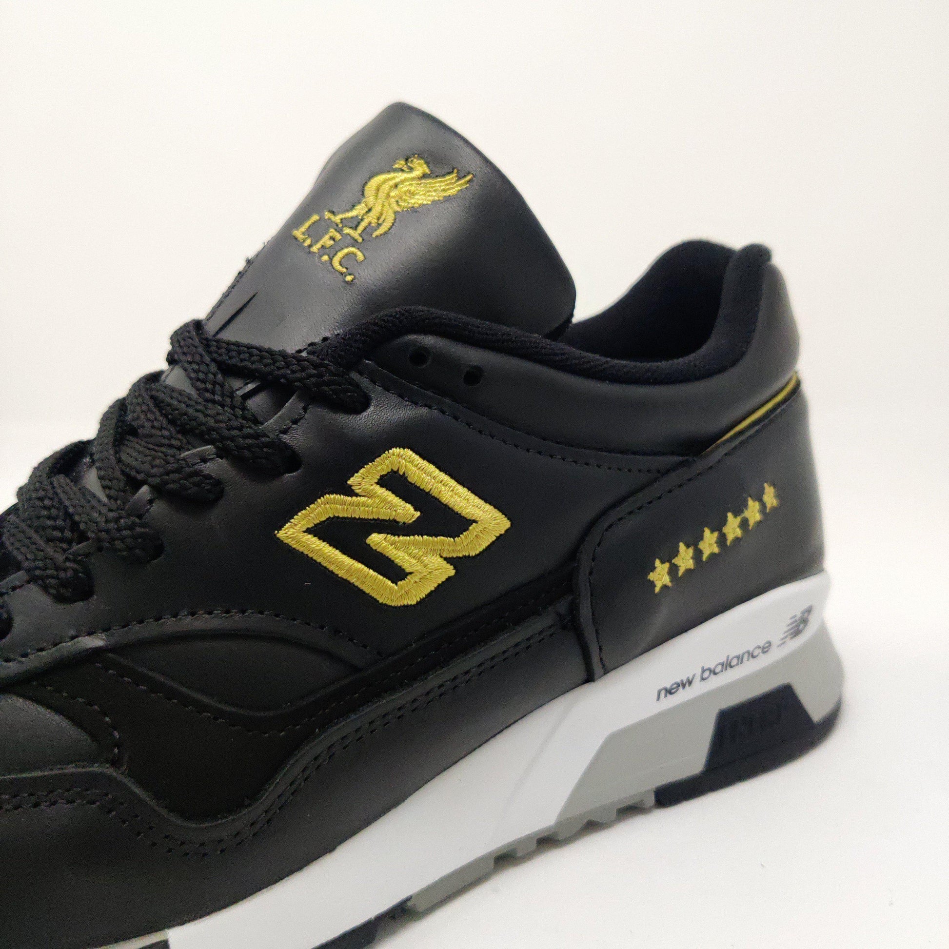 Men's New Balance 1500 LFC Black Leather Trainers Liverpool Football Club