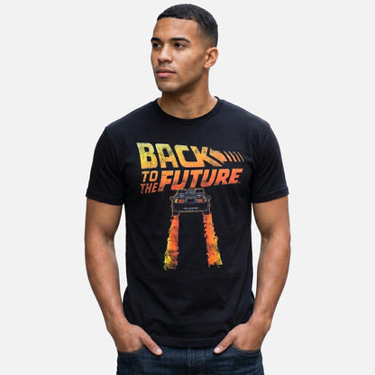 Men's Official Back To The Future Vintage Look T-shirt Black