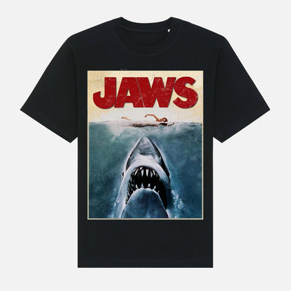 Men's Official Jaws Movie Poster T-shirt Black