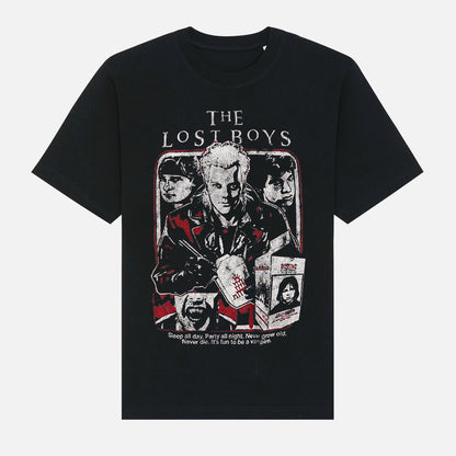 Men's Official The Lost Boys Vintage Look T-shirt Black