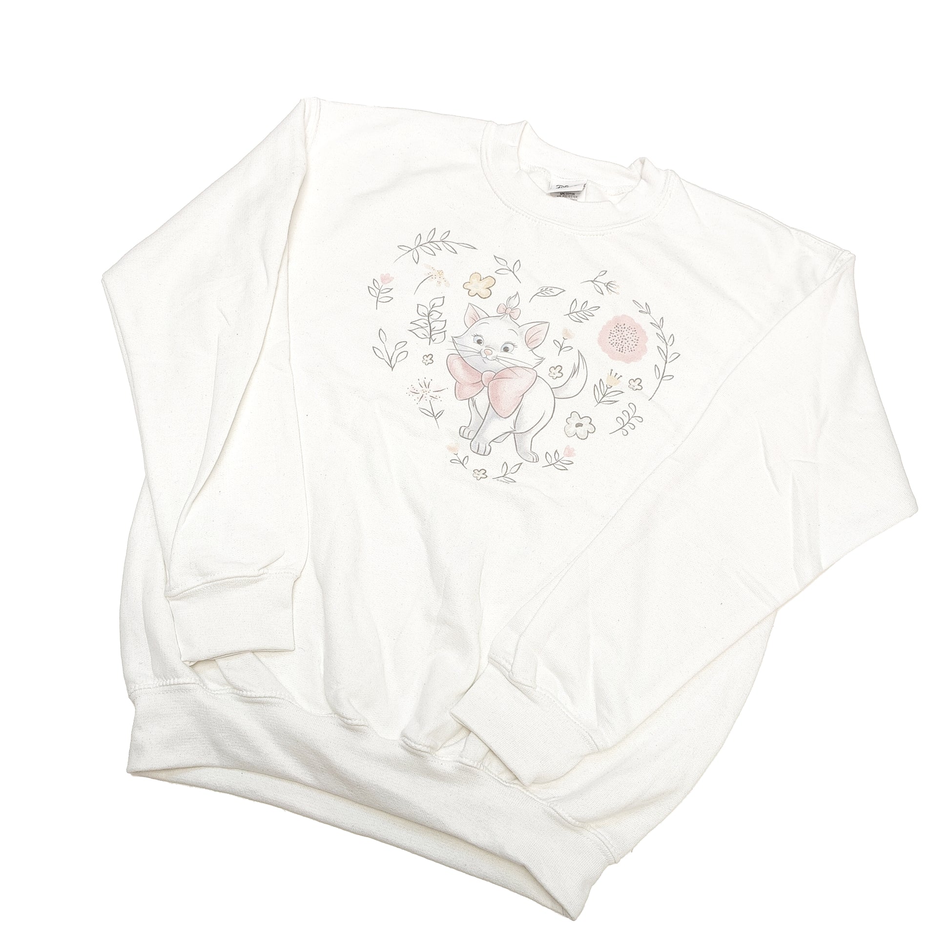 Official Disney Kids Aristocats White Vintage Sweater