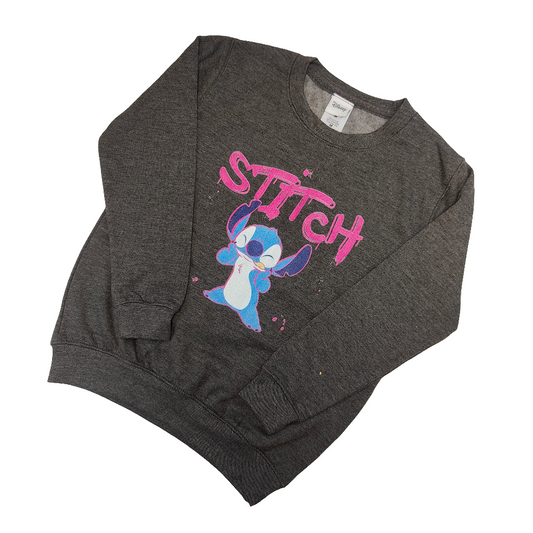 Official Disney Lilo And Stitch Kids Vintage Grey Sweater