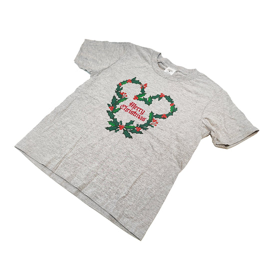 Official Disney Mickey Mouse Vintage Christmas Grey T-Shirt