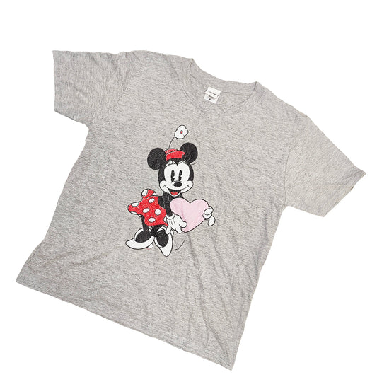 Official Kids Disney Minnie Mouse Vintage Grey T-Shirt 12-13yrs