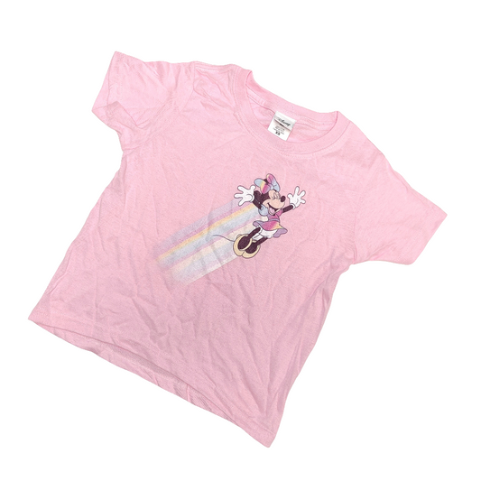 Official Kids Disney Minnie Mouse Vintage Pink T-Shirt 3-4yrs