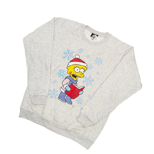 Official Lisa Simpson Winter Carol Vintage Sweater Grey 12-13yrs