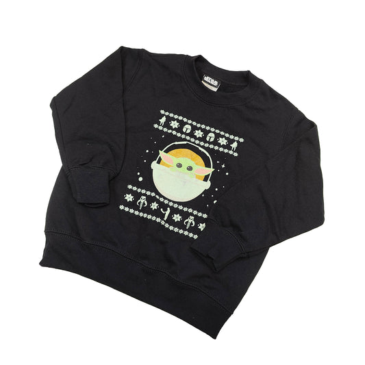Official Mandalorian Grogu Kids Christmas Sweater Black