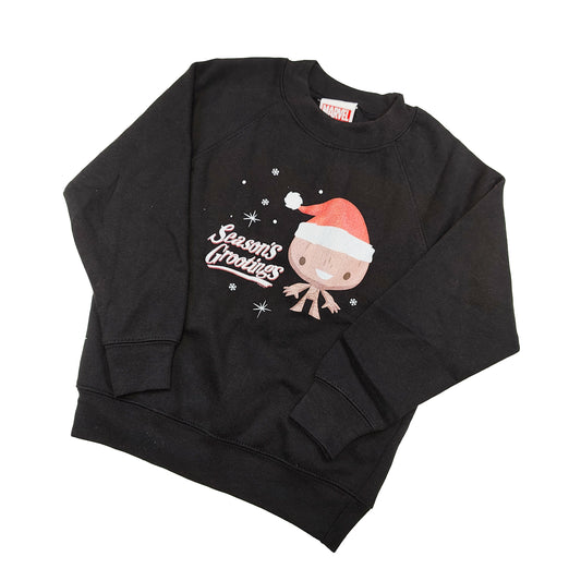 Official Marvel Groot Christmas Vintage Black Sweater