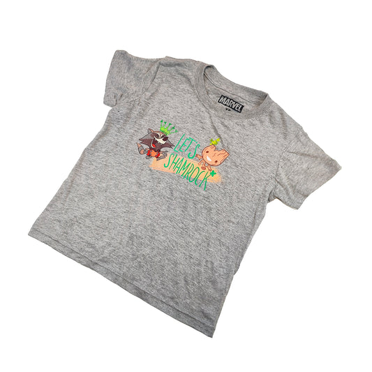 Official Marvel Groot Kids Vintage Grey T-Shirt