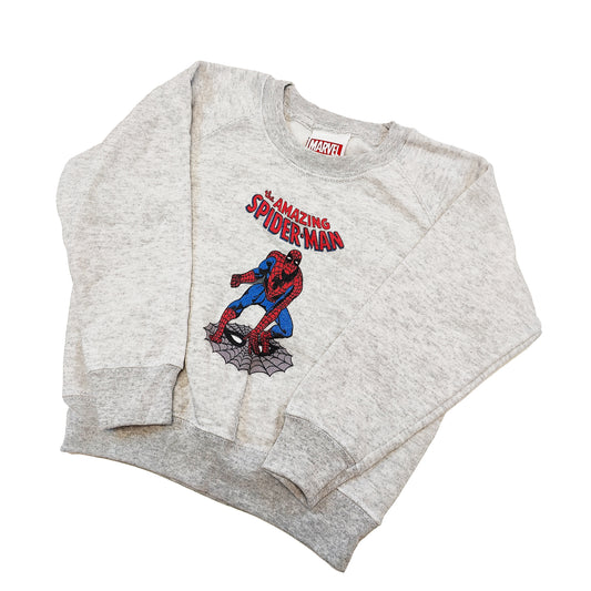 Official Marvel Kids Spiderman Grey Vintage Sweater