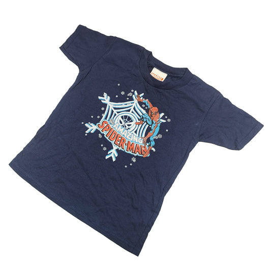 Official Marvel Spiderman Kids Vintage Christmas T-Shirt