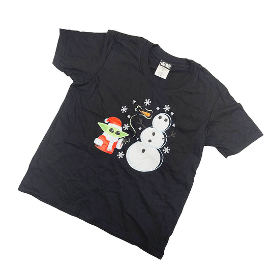 Official Star Wars Grogu Christmas T-Shirt Black