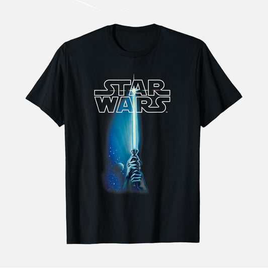 Official Star Wars Lightsaber Black T-shirt