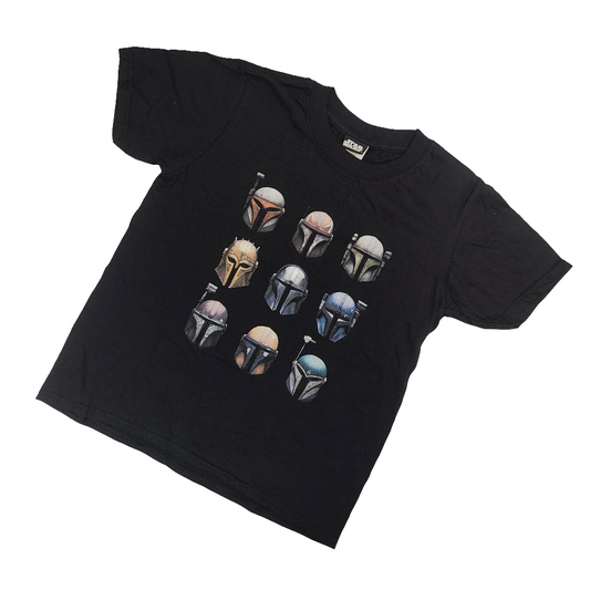 Official Star Wars Mandalorian Helmet Kids T-Shirt
