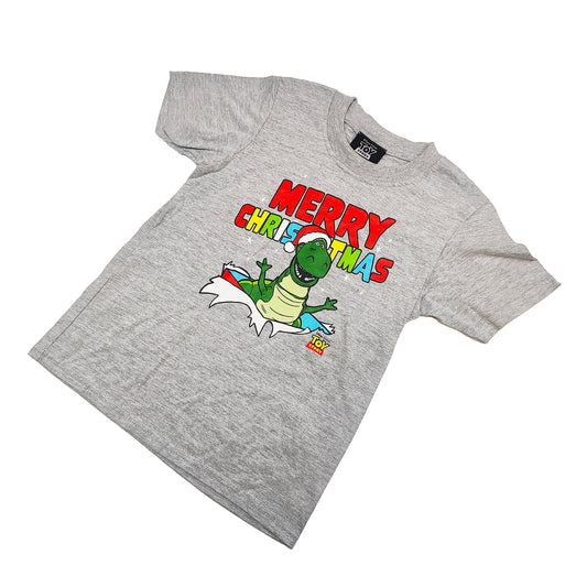 Official Toy Story Kids Vintage Christmas T-Shirt Grey