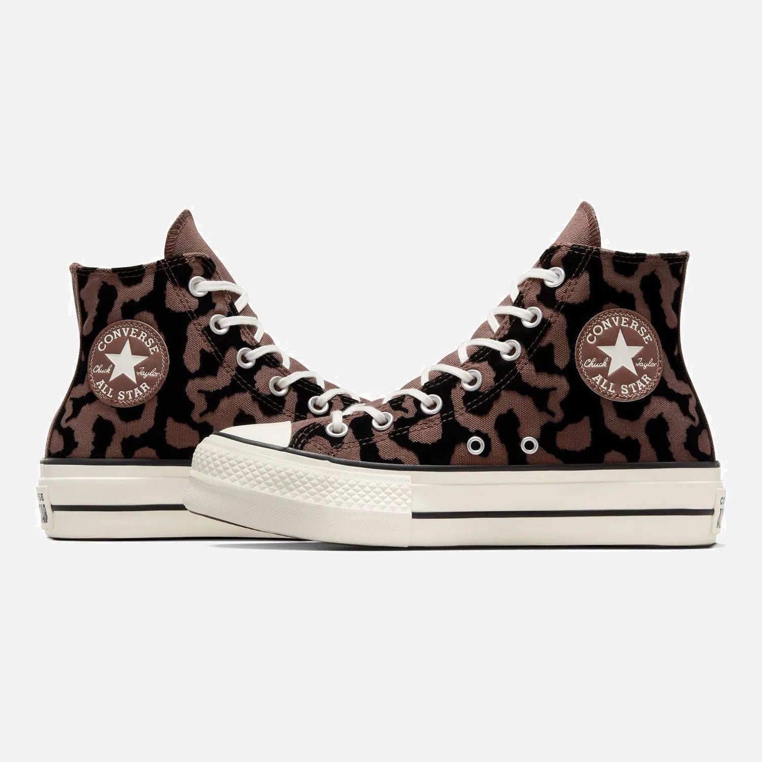 Womens Converse Chuck Taylor Hi Lift Leopard Brown
